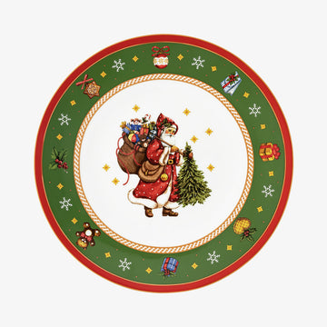 Plate 31cm, H. Wintertime Green, Happy Wintertime