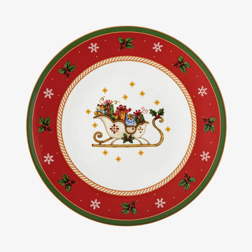 Plate 31cm, H. Wintertime Red, Happy Wintertime