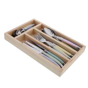 Bestiksæt pastel knive/gafler/skeer/teskeer 24stk