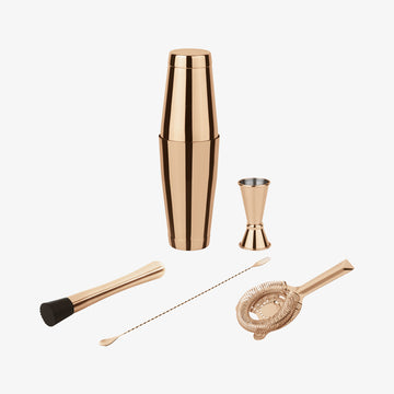 Set5t. Cockt.Boston, Edelstahl/PVD Kupfer