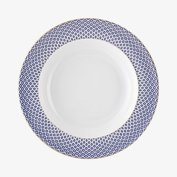 Plate 22cm deep, Carreau Bleu, Francis
