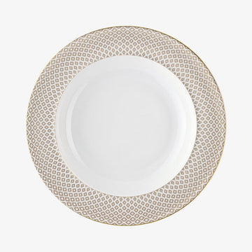Plate 22cm deep, Carreau Beige, Francis