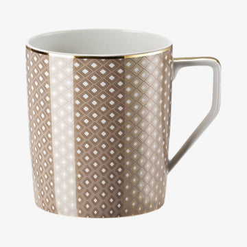 Mug with handle, Carreau Beige, Francis