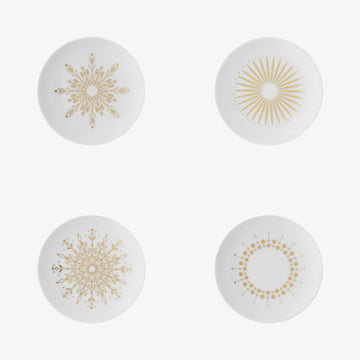 Set 4 plates flat 10, Festive C Stars, TAC Gropius