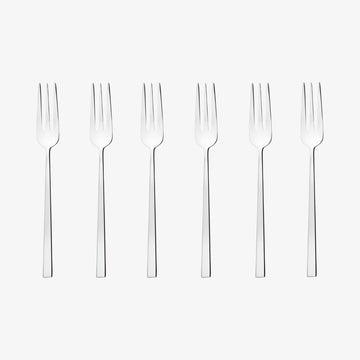 Gavesæt 6 stk Pastry gaffel Rock S/Steel