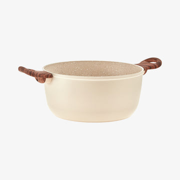 Gryde 2 håndtag 24cmW/Lid Rock & Rose Pink Alu