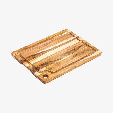 Skærebræt med saftrille stor aflangt m/ hul