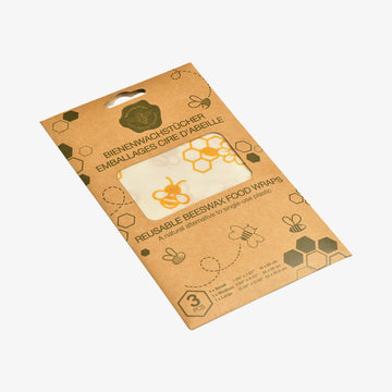 Bivoksindpakning med honningbi sæt 3 stk