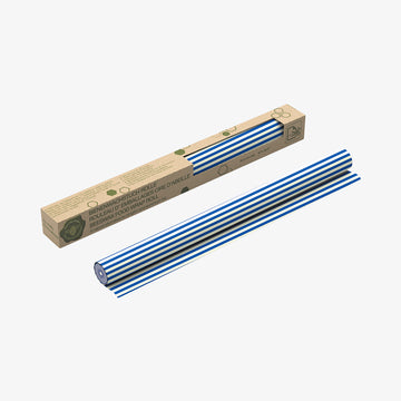 Bivoksindpakning i rulle striber blå 30,5 x 90 cm