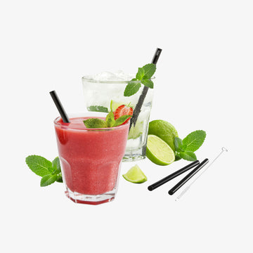 FUTURE Sugerør med rensebørste lige 4 stk