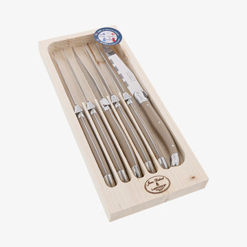Knive taupe 6stk Laguiole