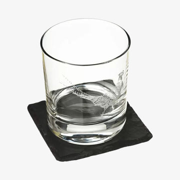 Glas og bordskåner med fasan-tryk gavesæt