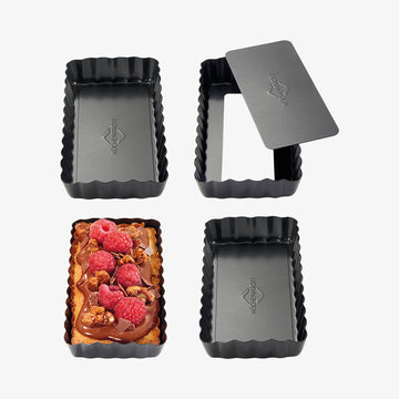 Bageform rektangulær 4stk