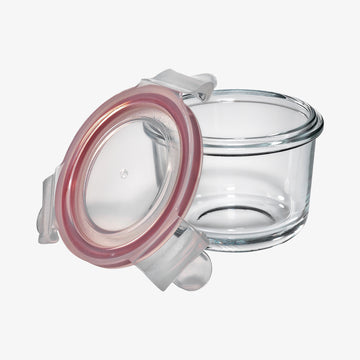 Opbevaringsboks, rund, glas, 8cm MINI