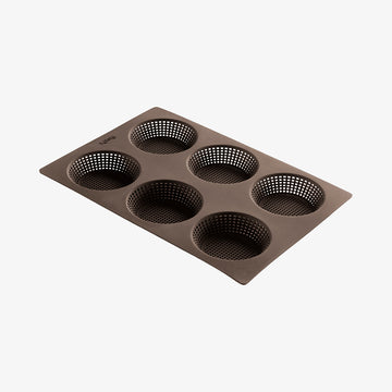 Bageform til 6 boller mikro-perforeret