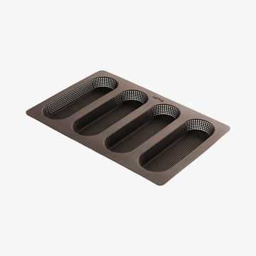 Bageform til 4 baguettes mikro-perforeret