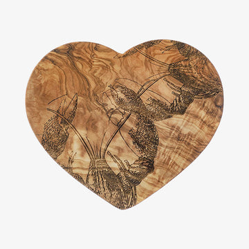 Skærebræt hjerteform Hummer 21cm