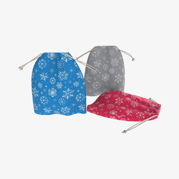 Pose til frugt og grønt med vinterprint 3 stk